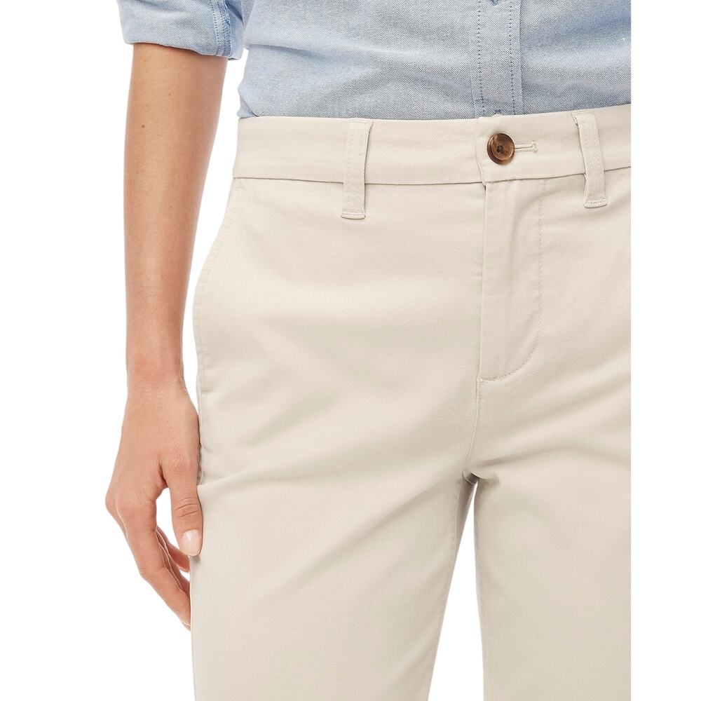 J.Crew High Rise Girlfriend Chino Pants Stone Straight Leg Size 4 - Picture 2 of 7